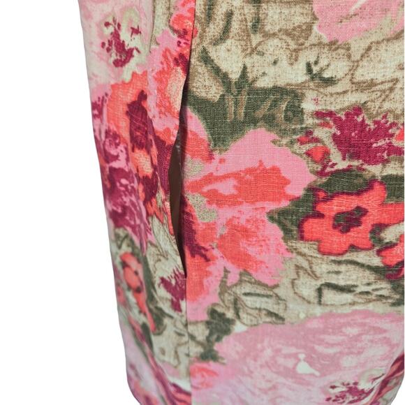 Talbots Stunning Sleeveless Floral Knee Length Women's Dress 14 - Picture 3 of 6